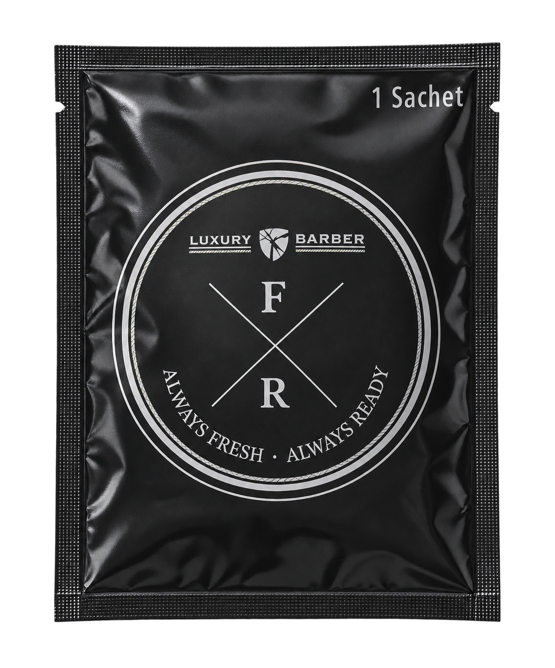 Individually wrapped Fresh Richie cleansing wipe